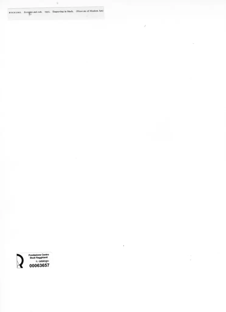 Anonimo , Rogalki - sec. XX - Scorpion and crab , retro