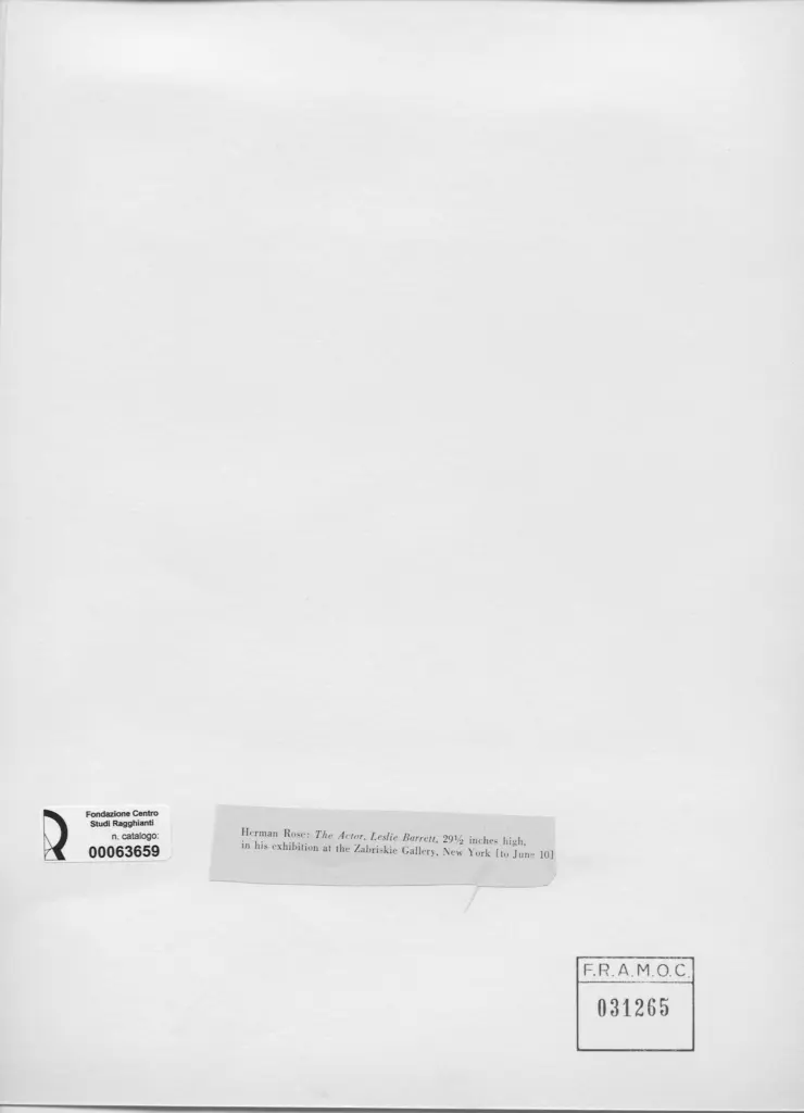 Anonimo , Rose, Hermann - sec. XX - The Actor, Leslie Barrett , retro