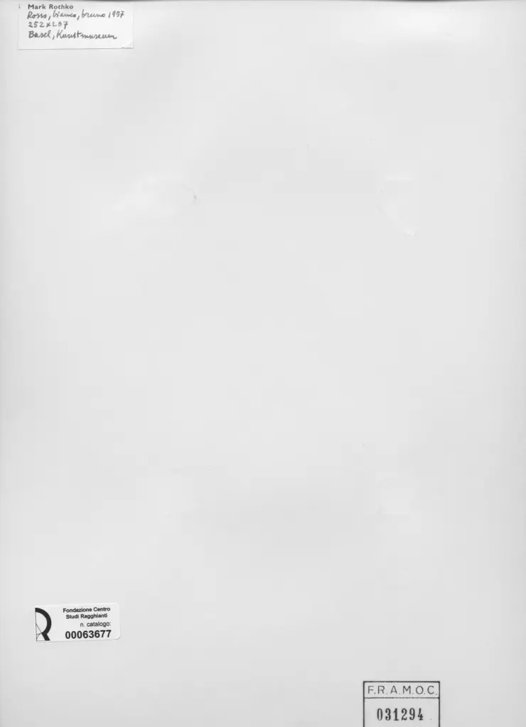 Anonimo , Rothko, Mark - sec. XX , retro