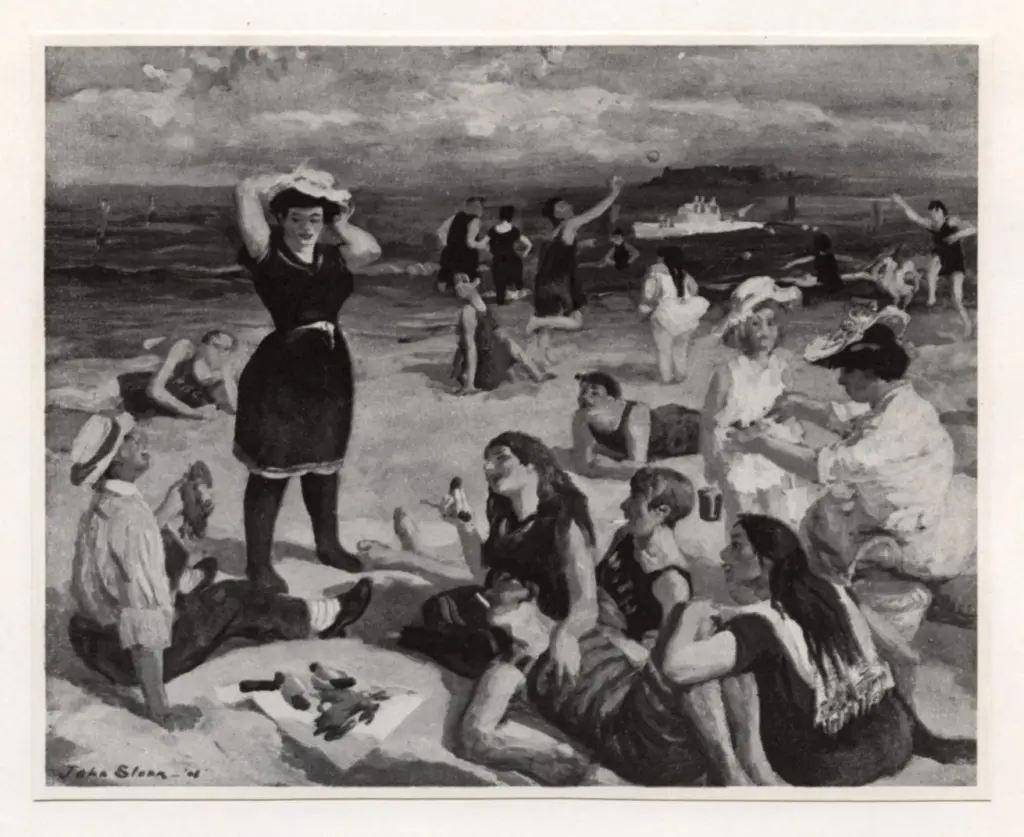 Anonimo , Sloan, John - sec. XX - Spiaggia del sud , fronte