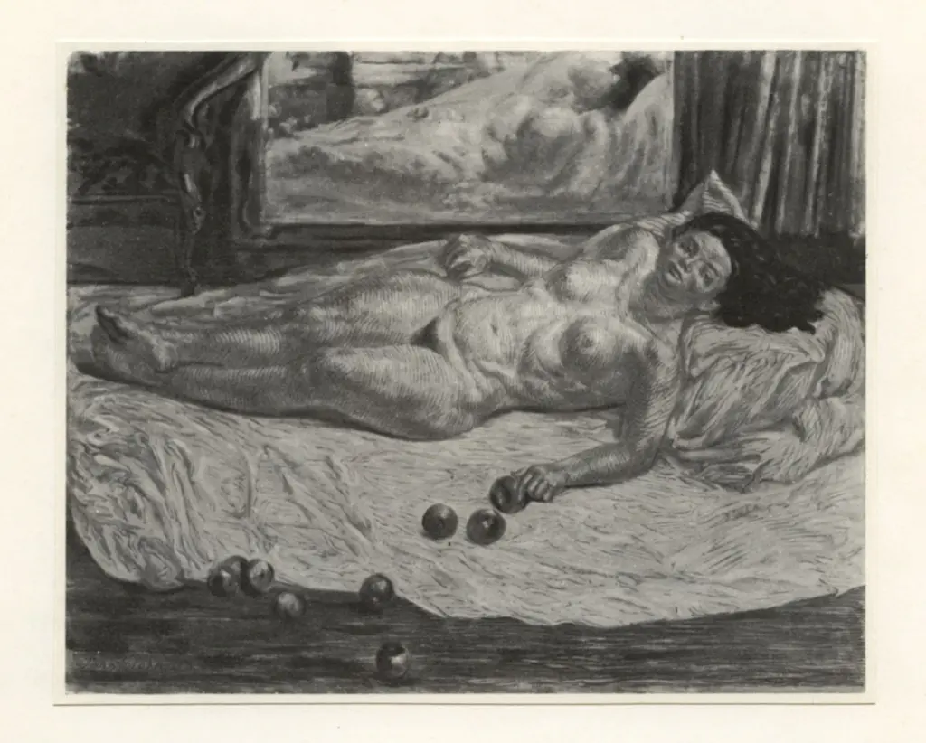 Anonimo , Sloan, John - sec. XX - Nudo con nove mele , fronte