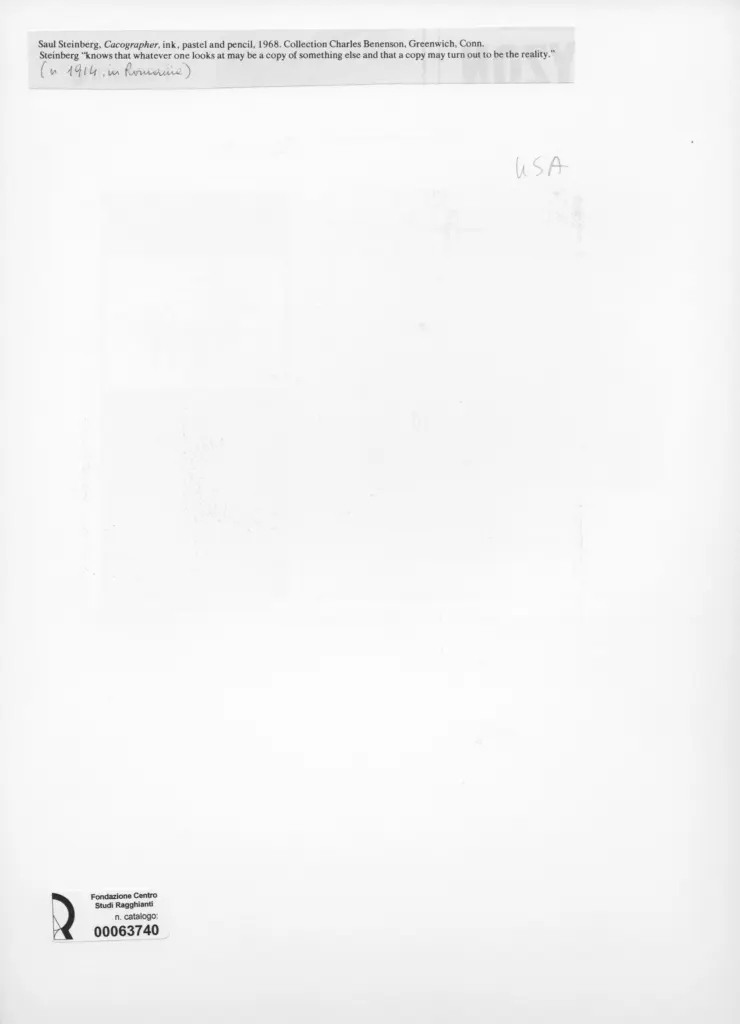 Anonimo , Steinberg, Saul - sec. XX , retro