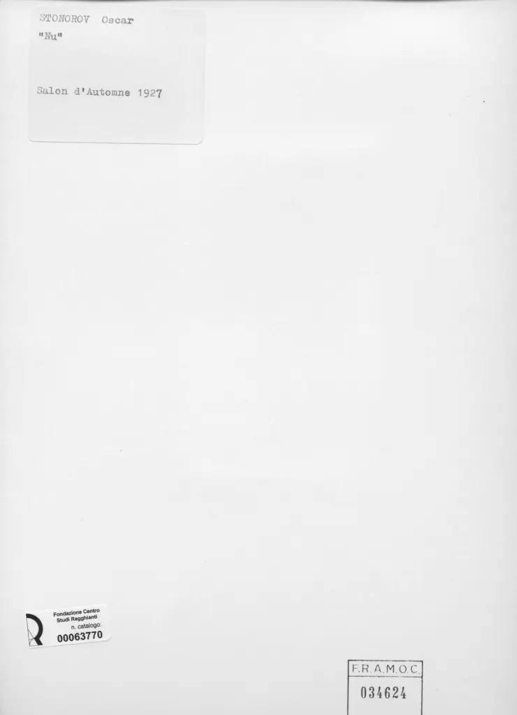Anonimo , Storonov, Oscar - sec. XX - Nu , retro