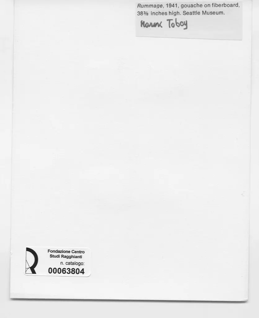 Anonimo , Tobey, Mark - sec. XX - Rummage , retro