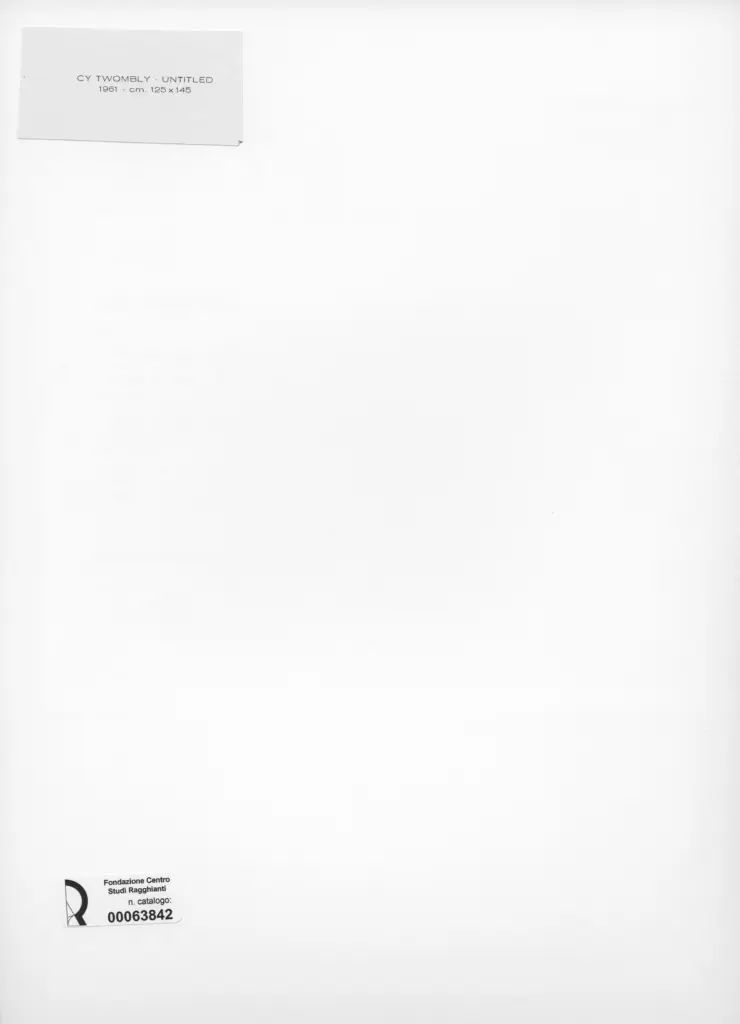 Anonimo , Twombly, Cy - sec. XX - Untitled , retro