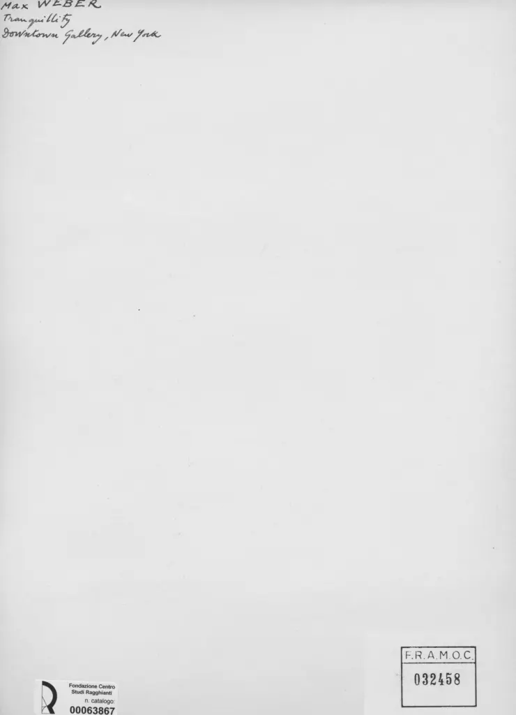 Anonimo , Weber, Max - sec. XX - Tranquillity , retro