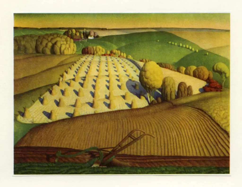 Anonimo , Wood, Grant - sec. XIX/ XX - Fall plowing , fronte