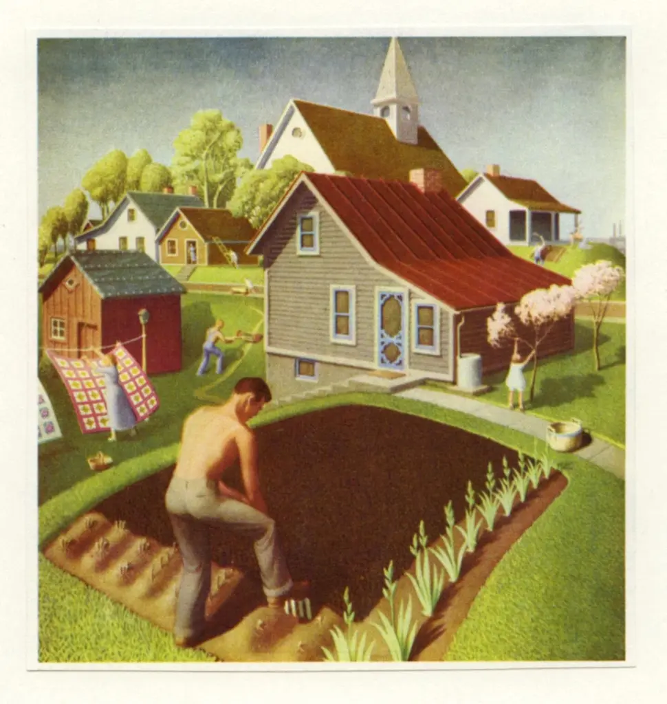 Wood, Grant , Spring in Town