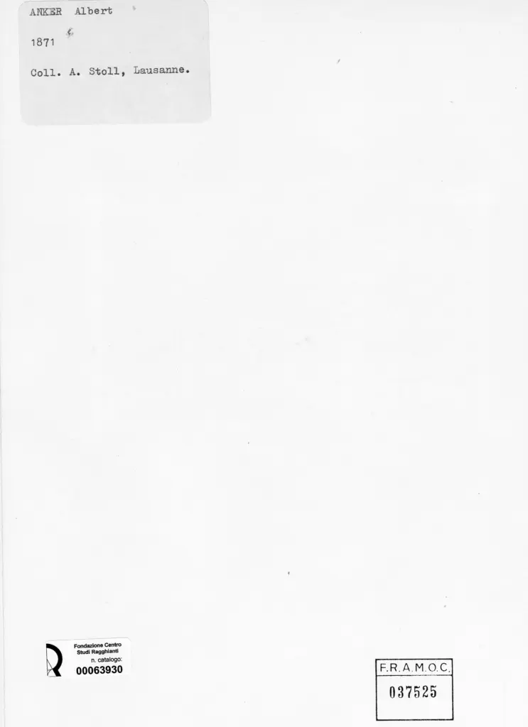 Anonimo , Anker, Albert - sec. XIX - Paesaggio , retro