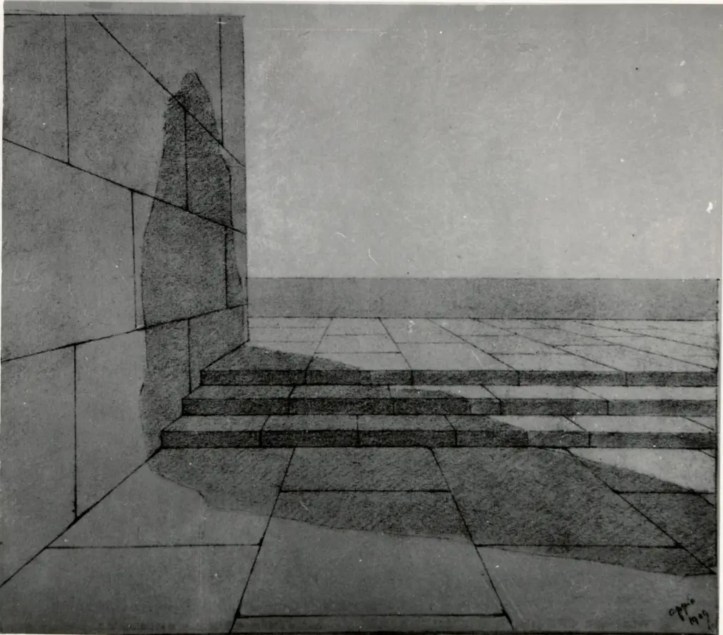 Appia, Adolphe , Spazio ritmico: L'ombra del cipresso