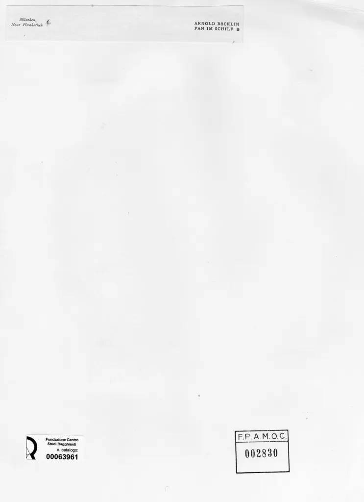 Anonimo , B&ouml;cklin, Arnold - sec. XIX - Pan nella foresta , retro