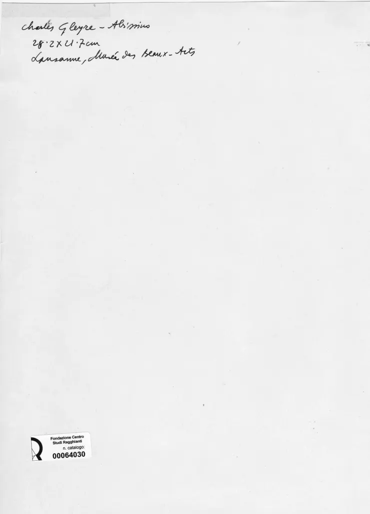 Anonimo , Gleyre, Marc-Charles-Gabriel - sec. XIX - Abisissino , retro