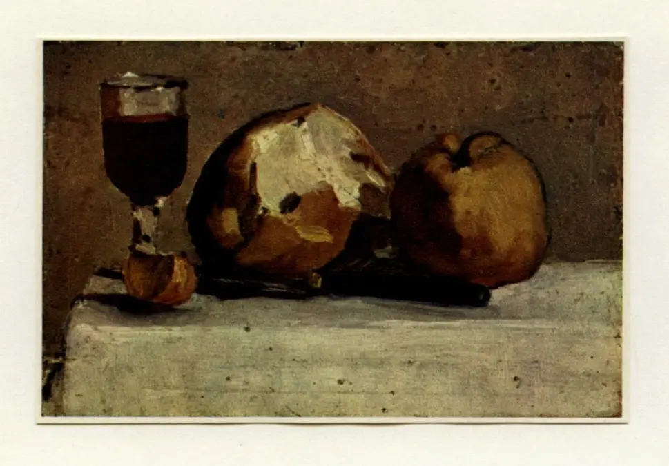 Hodler, Ferdinand , Stilleben mit weinglas