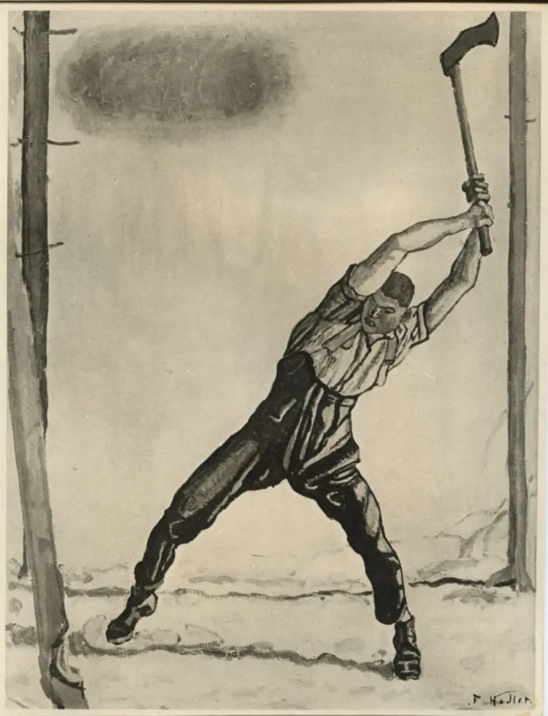 Anonimo , Hodler, Ferdinand - sec. XIX - Il lavoratore , fronte