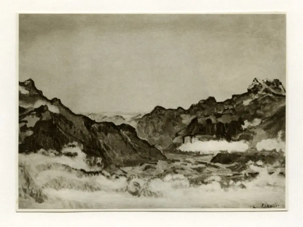 Hodler, Ferdinand , Das Untere Rhonetal im Nebel
