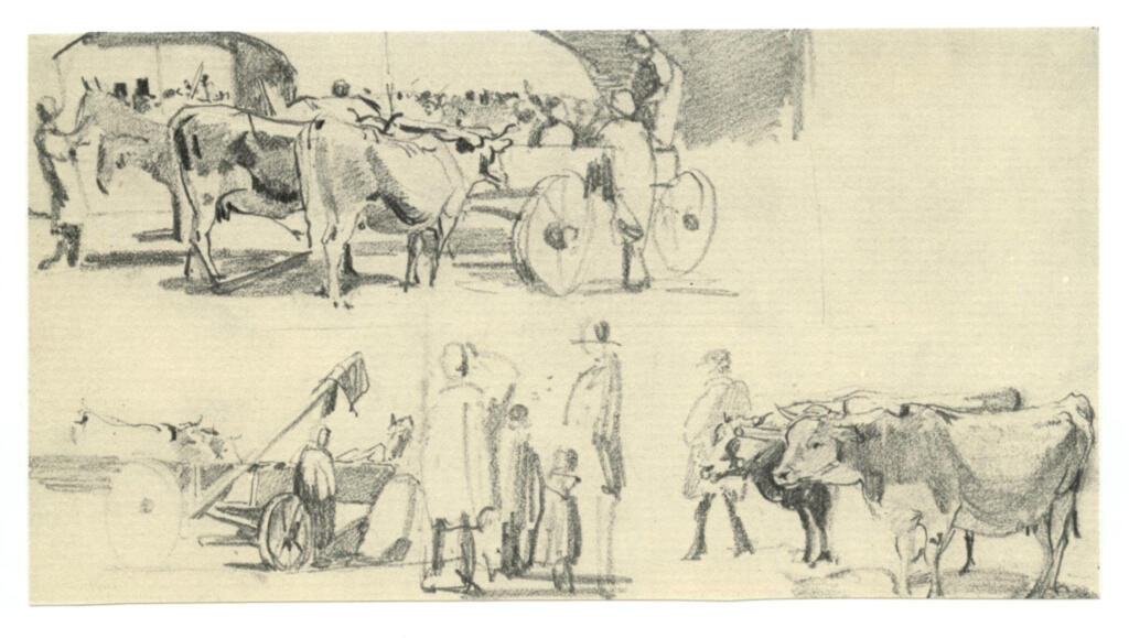 Anonimo , Menn, Barthélémy - sec. XIX - Skizzenblatt , fronte