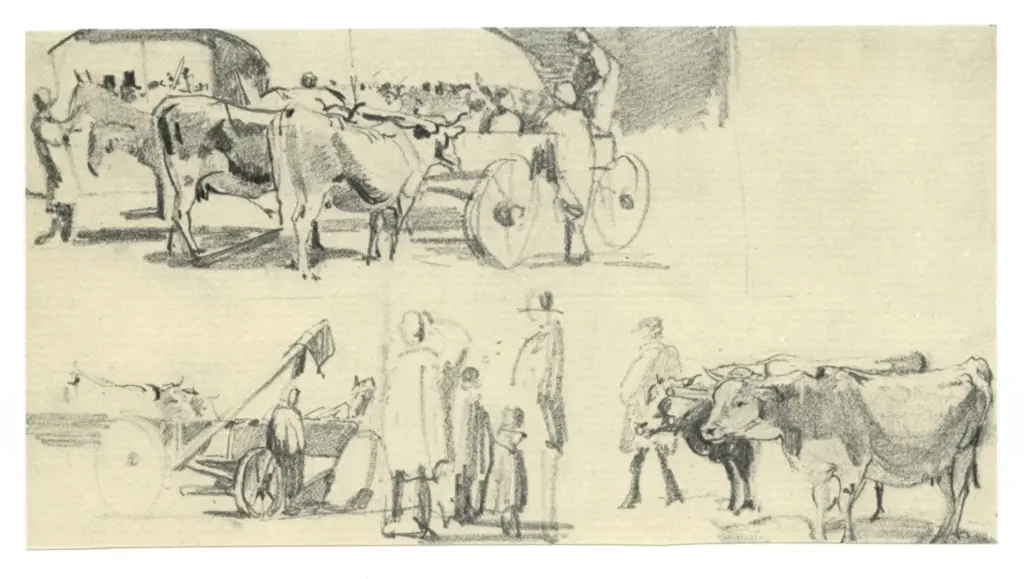 Anonimo , Menn, Barth&eacute;l&eacute;my - sec. XIX - Skizzenblatt , fronte