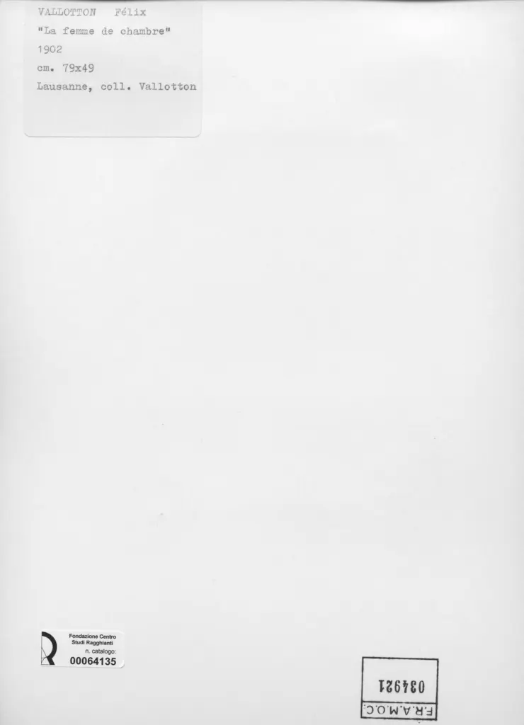 Anonimo , Vallotton, Felix - sec. XX - La femme de chambre , retro