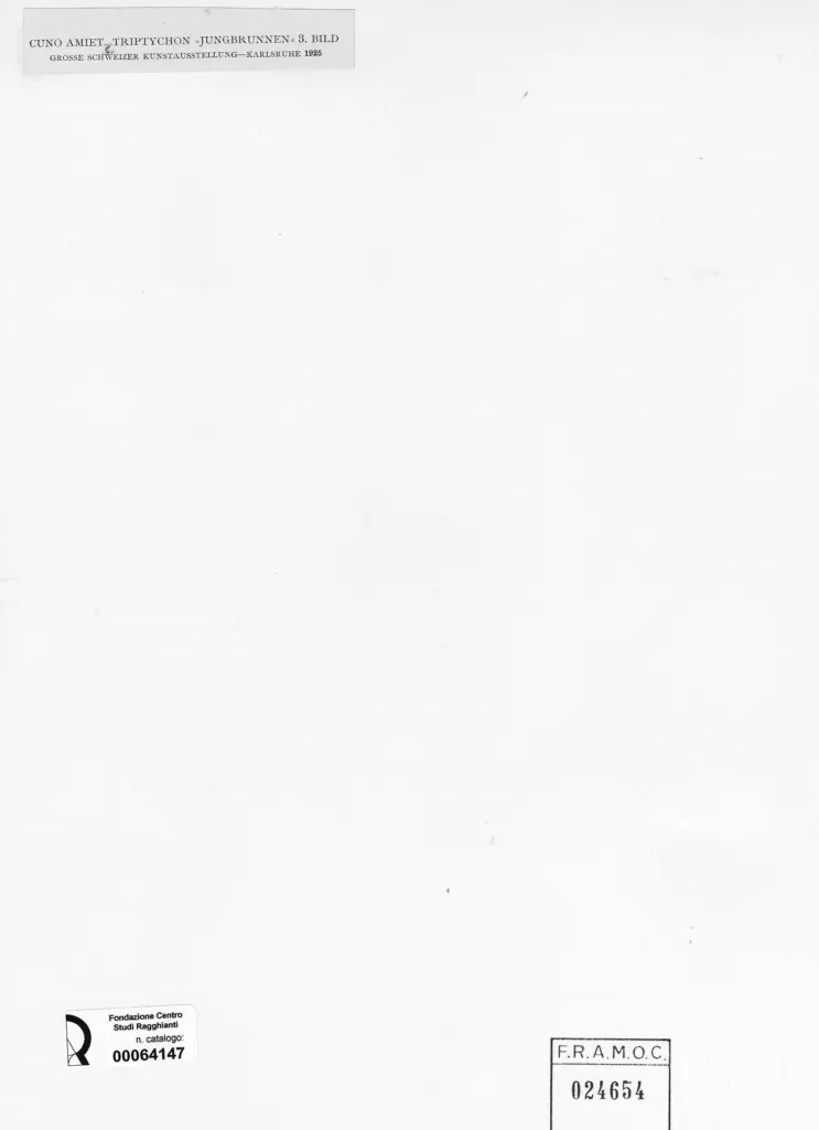 Anonimo , Amiet, Cuno , retro