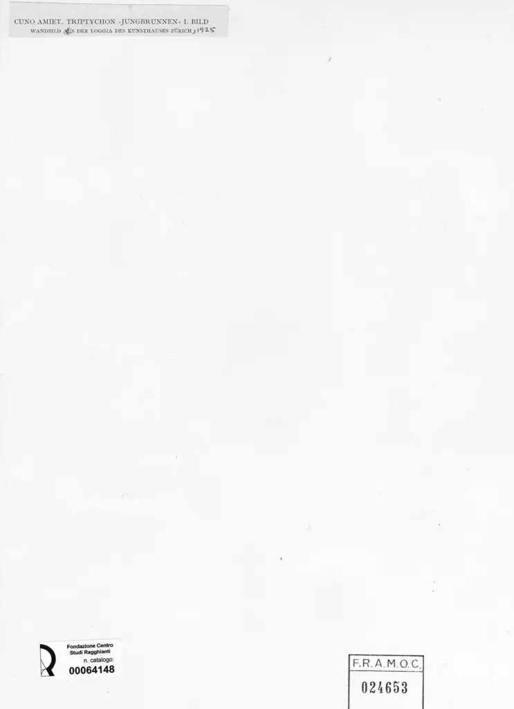 Anonimo , Amiet, Cuno - sec. XX - Triptychon "Jungbrunnen" 1Bild , retro