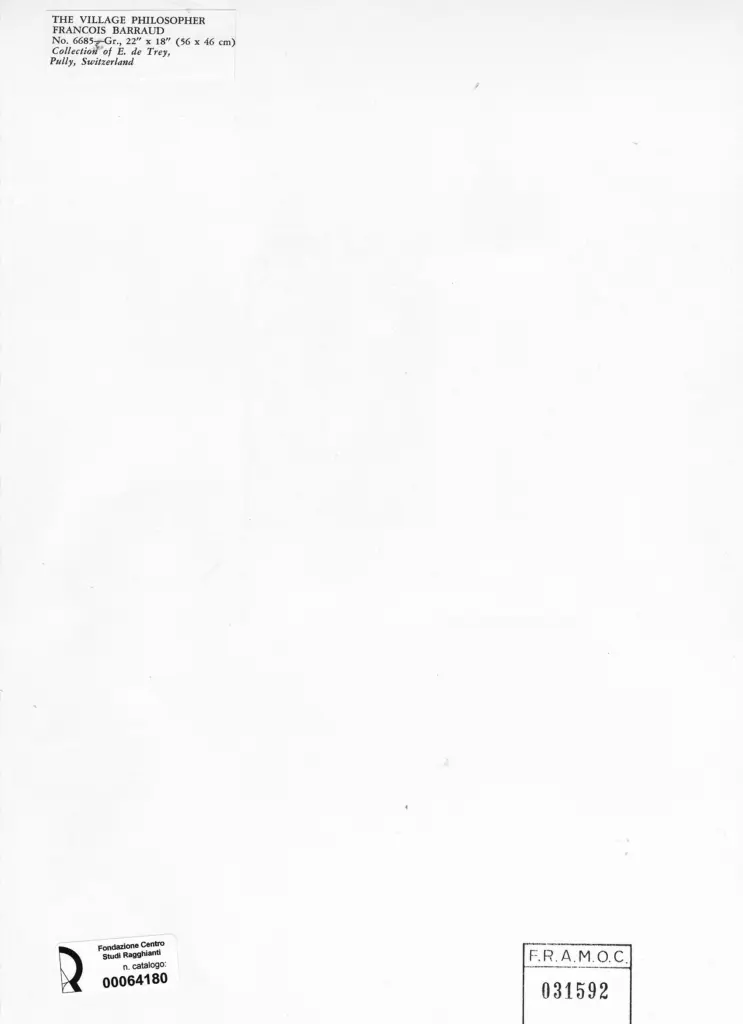 Anonimo , Barraud, Francois - sec. XX - The Villagge Philosopher , retro