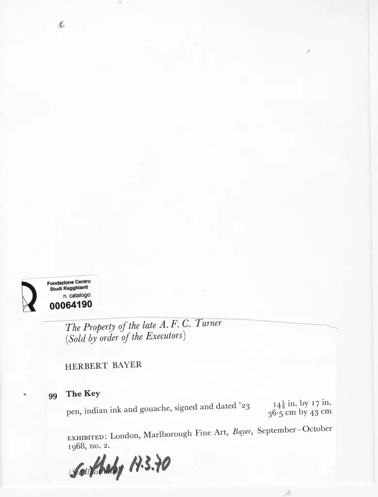 Anonimo , Bayer, Herbert - sec. XX - The Key , retro