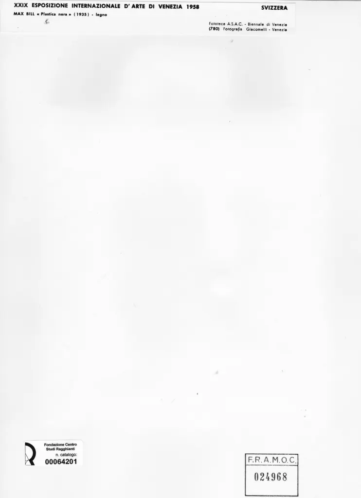 Giacomelli , Bill, Max - sec. XX - Plastica nera , retro