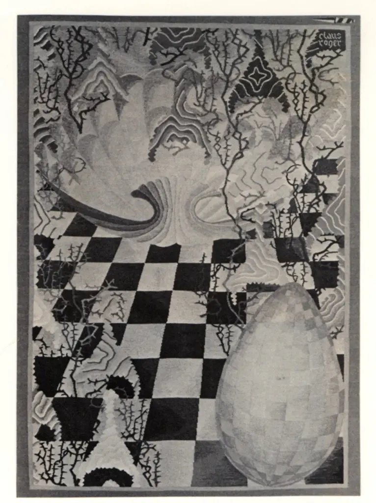 Dolch, Gunter , Conchiglia dietro cespuglio con spine con uova rosa -