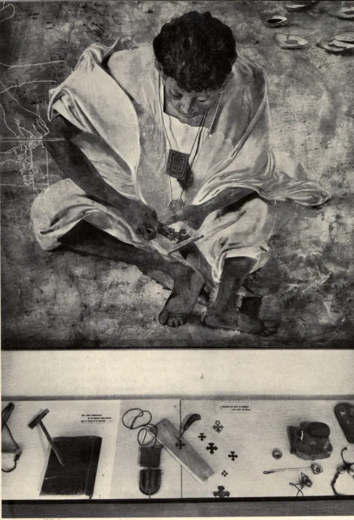 Erni, Hans , Donna esotica mentre prepara un amuleto