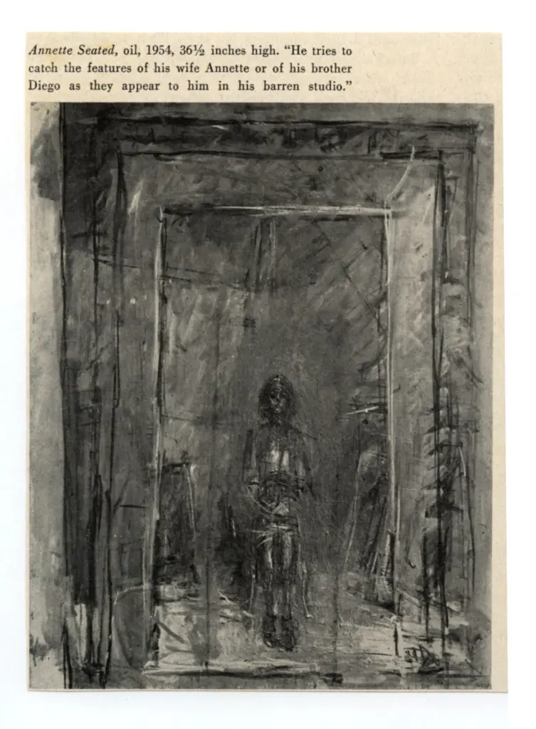 Anonimo , Giacometti, Alberto - sec. XX - Annette seated , fronte