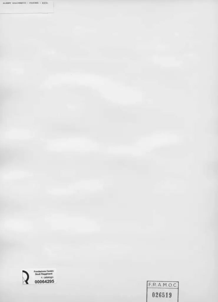 Anonimo , Giacometti, Alberto - sec. XX - Figures , retro