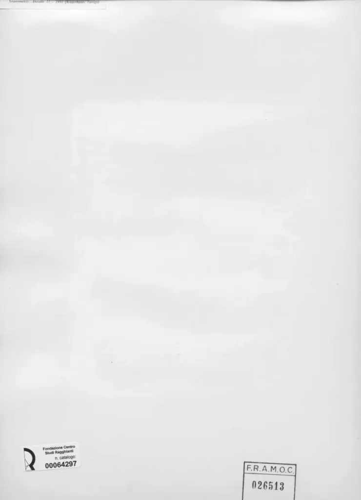 Anonimo , Giacometti, Alberto - sec. XX - Annette II , retro