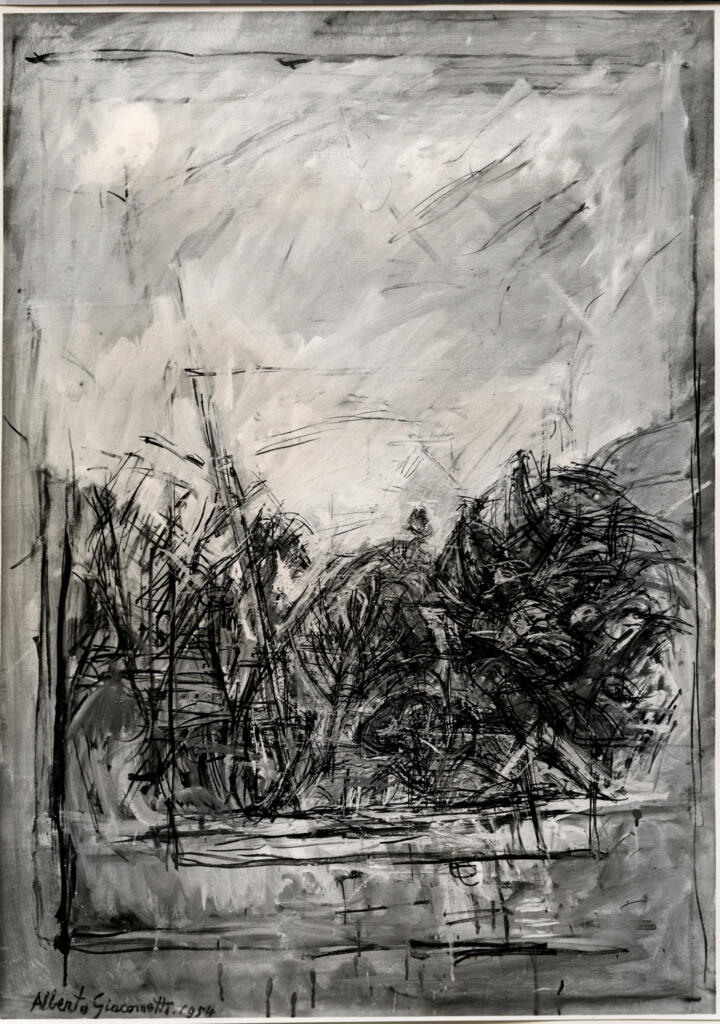 Giacomelli , Giacometti, Alberto - sec. XX - Paesaggio verde , fronte