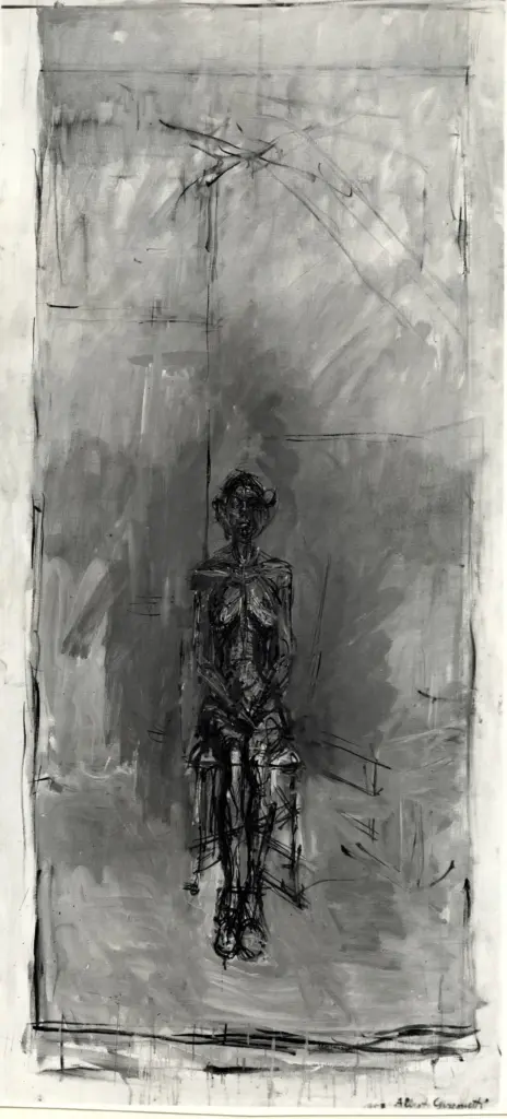 Giacomelli , Giacometti, Alberto - sec. XX - Grande nudo seduto , fronte