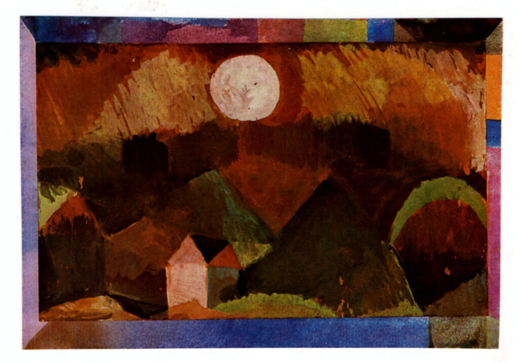 Anonimo , Klee, Paul - sec. XX - Landschaft in Rot mit dem weissen Gestrin , fronte