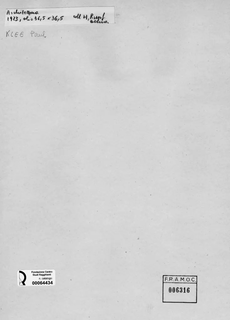 Anonimo , Klee, Paul - sec. XX , retro