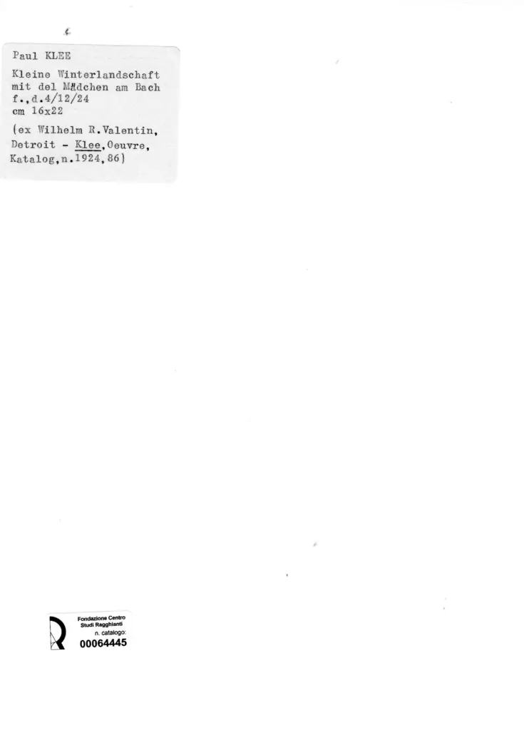 Anonimo , Klee, Paul - sec. XX , retro