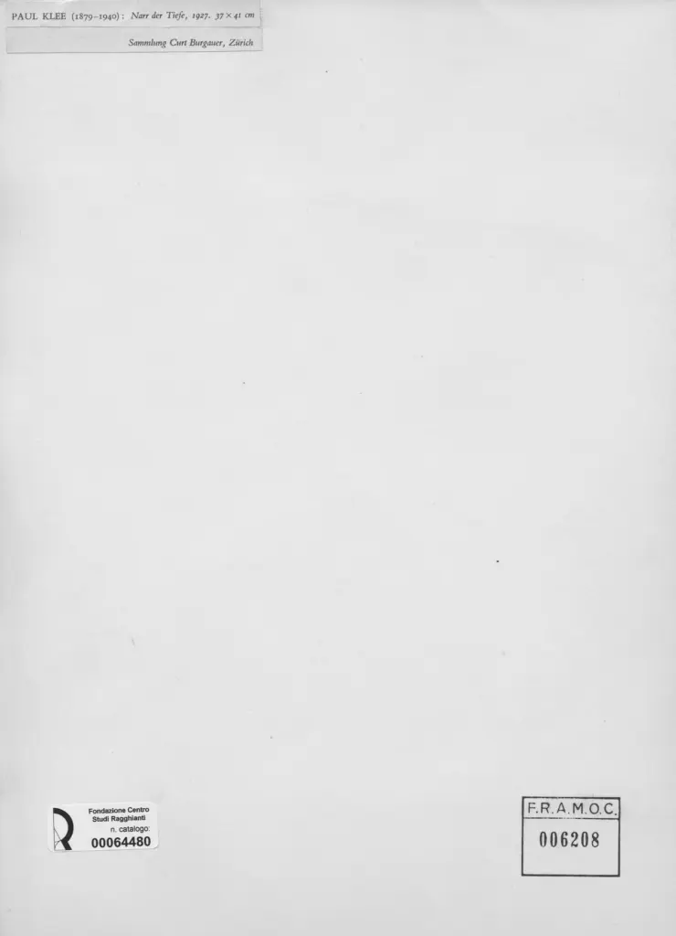 Anonimo , Klee, Paul - sec. XX - Narr der Tiefe , retro