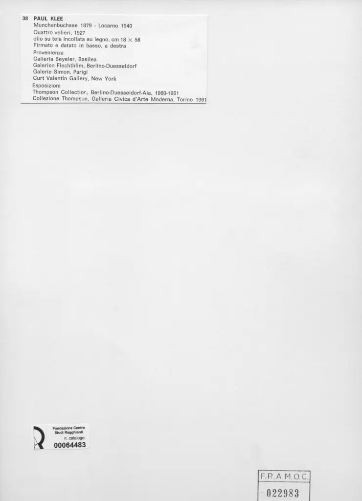 Anonimo , Klee, Paul - sec. XX , retro