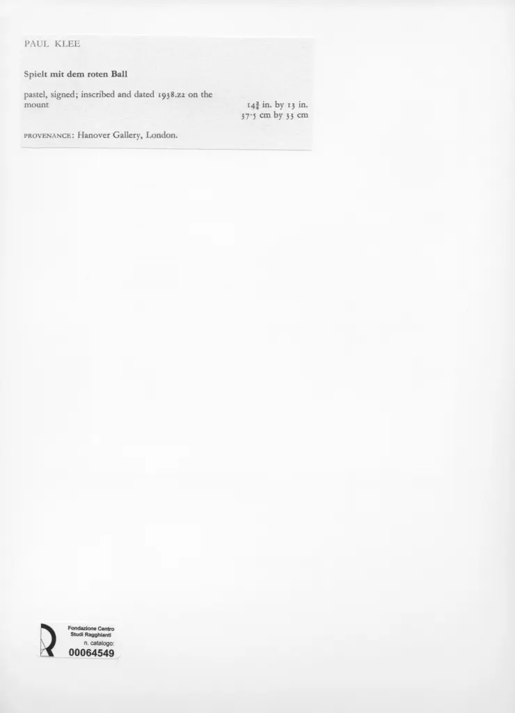 Anonimo , Klee, Paul - sec. XX , retro