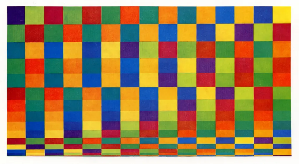 Anonimo , Lohse, Richard Paul - sec. XX - Griglia colorata