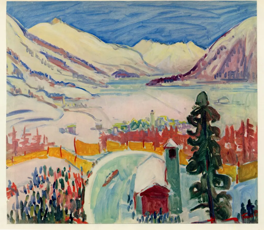 Anonimo , Pedretti, Turo - sec. XX - A la piste de bob de St-Moritz , fronte