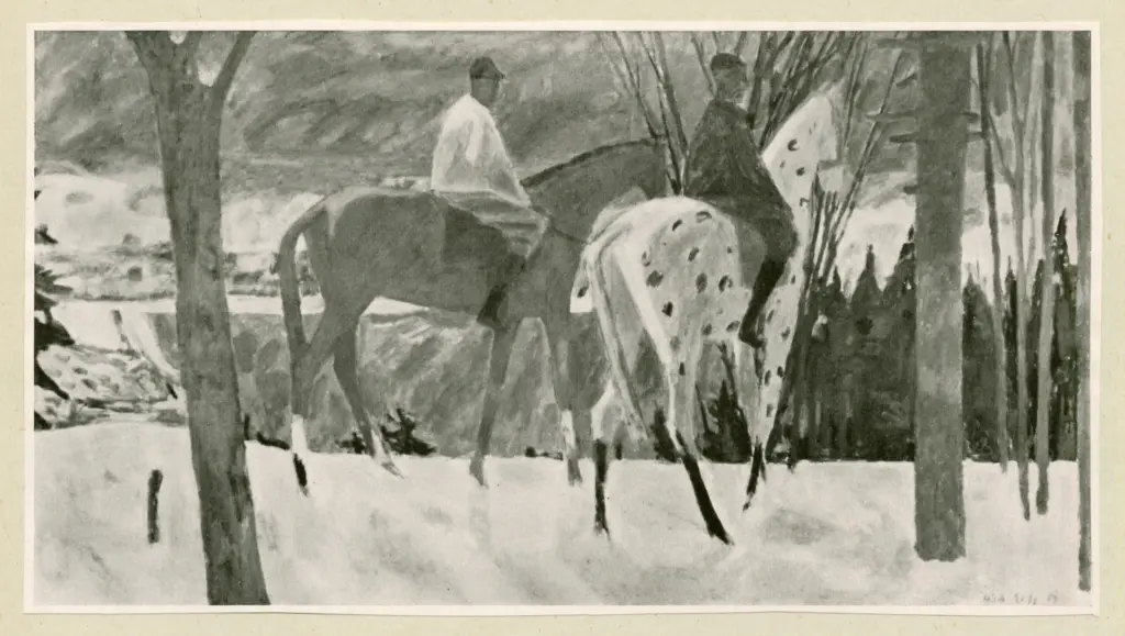 Sigg, Hermann Alfred , Due figure a cavallo