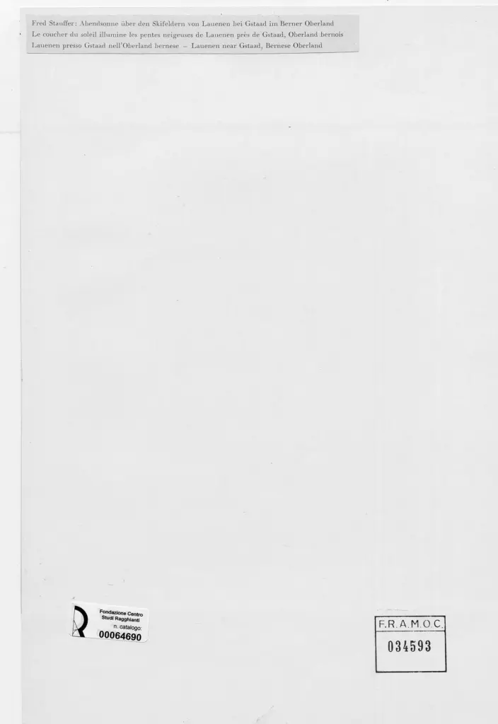 Anonimo , Stauffer, Fred - sec. XX - Lauenen presso Gstaad nell'Oberland bernese , retro