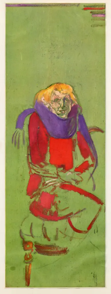 Guggenheim, Willi , Uomo con sciarpa viola