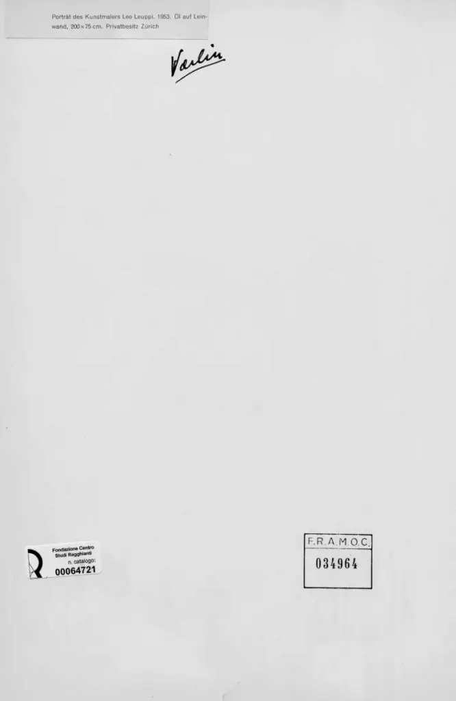 Anonimo , Guggenheim, Willi - sec. XX - Portr&auml;t des Kunstmalers Leo Leuppi , retro