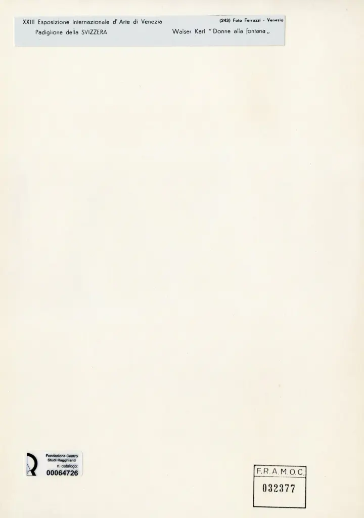 Fotografia Ferruzzi , Walser, Karl - sec. XX - Donne alla fontana , retro