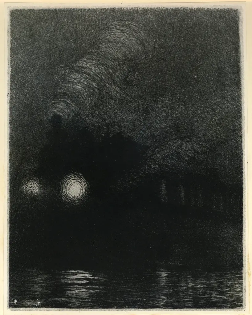 Boberg, Ferdinand , Locomotiva nella notte -