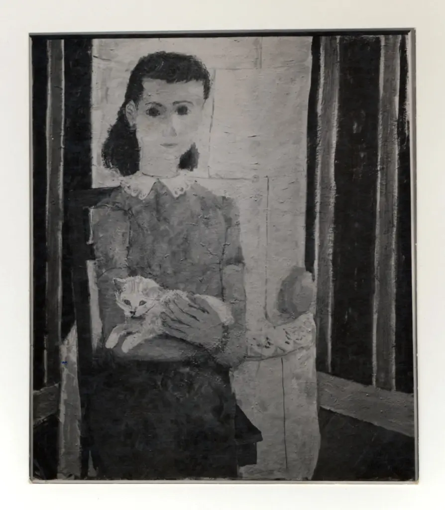 Olsson, Olle , Ragazza con gatto bianco