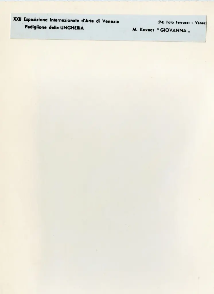 Fotografia Ferruzzi , Kovacs, Maria - sec. XIX - Giovanna , retro